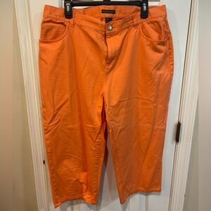 Women’s Ralph Lauren -Lauren Jean Company - orange capris - size 16W